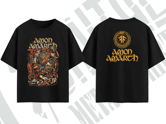 Amon Amarth-2 Drop Shoulder T-shirt